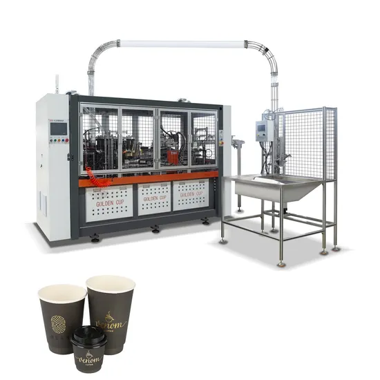 Macchinari per la formatura di bicchieri di carta per tazze di caffè ad alta velocità con sistema di ispezione e imballaggio